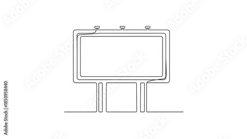 blank billboard isolated on white