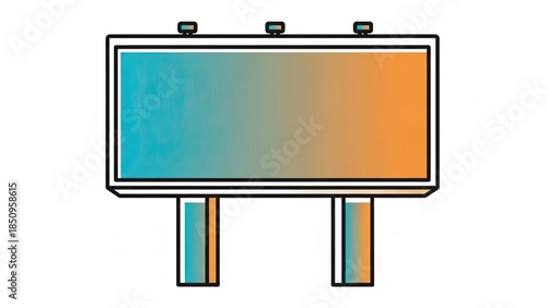 blank billboard isolated on white