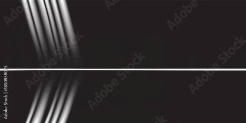 Transparent Acrylic Panel with High Gloss. Realistic Reflection and Glare.