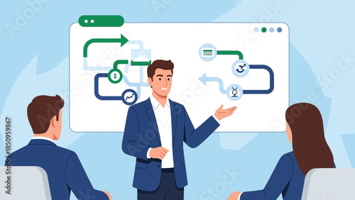 business presentation about financial planning and investment strategies with professionals