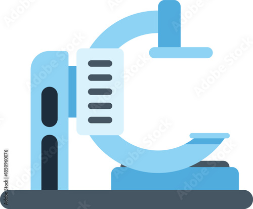 Medical scanner standing and using x ray technology for diagnostics in a modern hospital