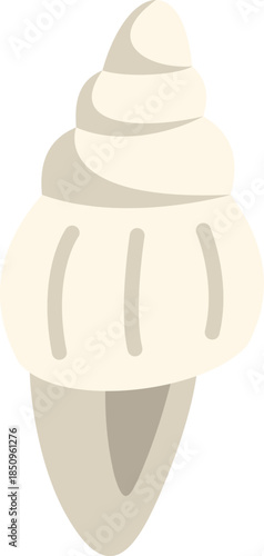 Seashell representing marine life and coastal beauty isolated on white background