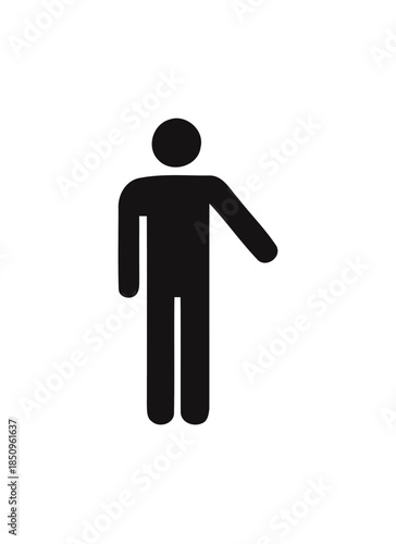 Man Standing with Arms at His Sides on an Isolated White Background