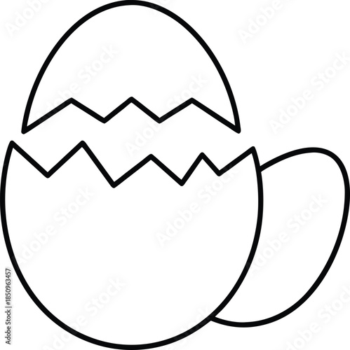 Simple Black And White Cracker Icon