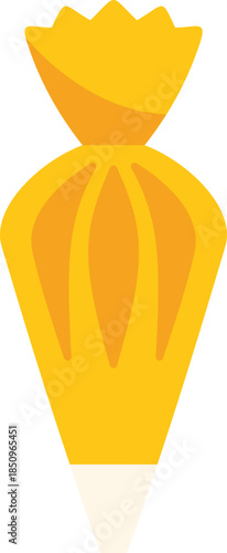 Piping bag with cream for decorating cakes, cupcakes, pies and other desserts