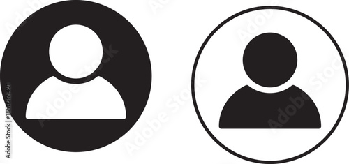 user icon set person profile contact people group team outline stroke social member partnership teamwork business human sign symbol web buttons flat vector illustration