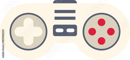 Classic game controller evoking nostalgia and fun, ideal for gaming and entertainment projects