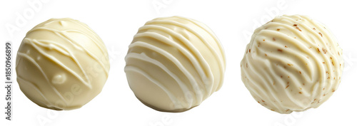 Luxury white chocolate truffles confectionery