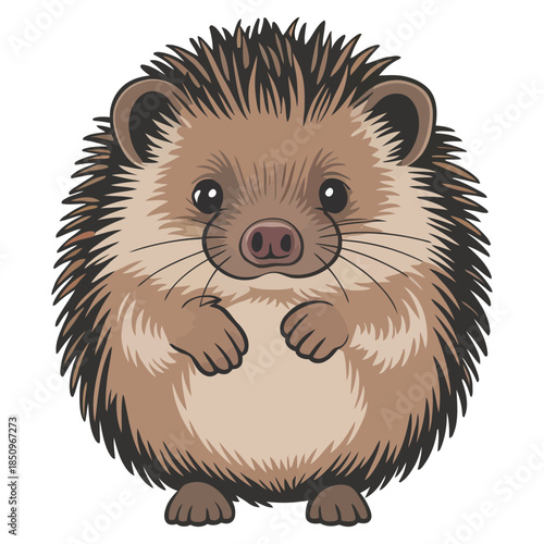 hedgehog on white background