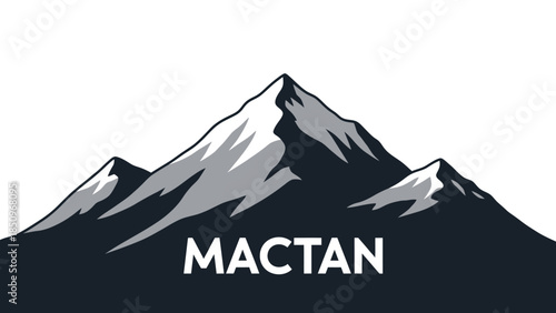 Mactan Island mountain range logo vector illustration graphic design