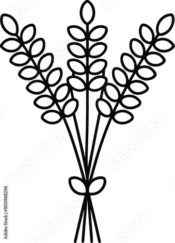 Lavender Bouquet Line Art