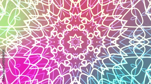 Wallpaper Mural Geometric kaleodoscope overlay pattern with radial symmetry. Suitable for backgrounds, designs, yoga studios, and spiritual themes related projects. Torontodigital.ca