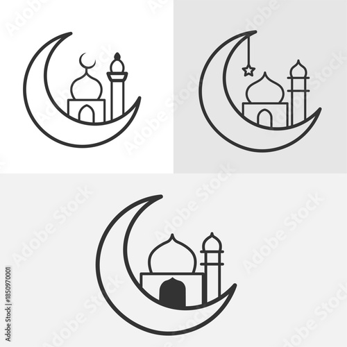 islamic architecture mosque illustration