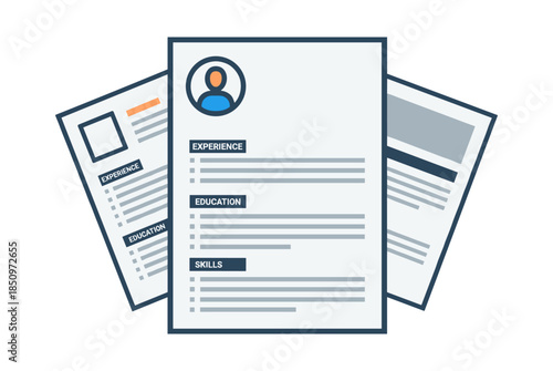 Resumes and CVs for job application and hiring