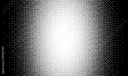 Pixelated bitmap gradient texture. Retro pixel art, black dither pattern, 8 bit vector background. Abstract Y2K Pixel Gradation Dithering Halftone Fade Gradation Effect Graphic Design Element. 