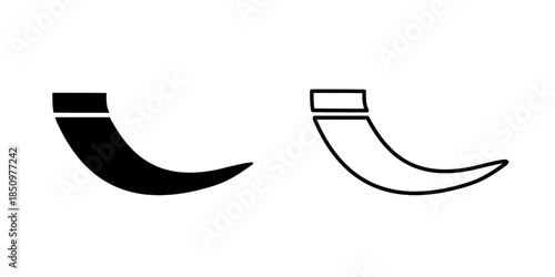 Tusk set icon isolated on white background.