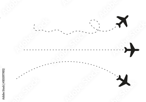 flying airplane silhouette vector design
