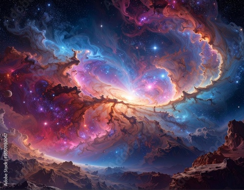 A gas planet swirling in space