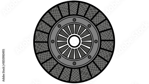 Automotive Clutch Disc Illustration