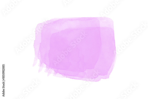 Abstract pink watercolor paint background with artistic brush strokes isolated on transparent png.