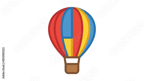 Colorful Hot Air Balloon Ready for Adventure and Exploration.