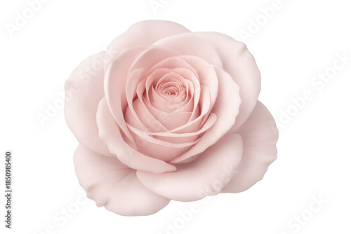 Delicate pink rose bloom featuring soft petals, symbolizing romance, love, and natural beauty on transparent background