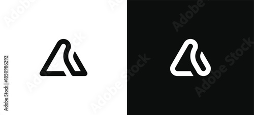 initial A Letter monogram logo design. Triangle vector illustration template