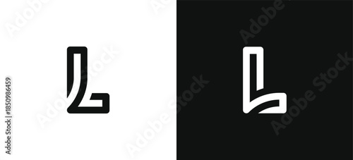 initial L Letter monogram logo design vector illustration template