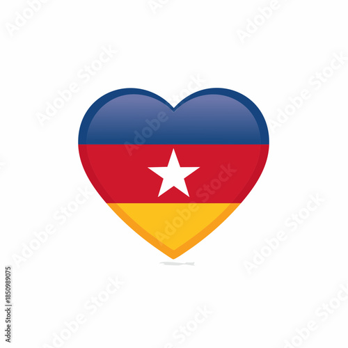 Heart Shaped Flag with Star Patriotism and Pride in a Simple Illustration Free Download Heart Shaped Flag with Star Patriotism and Pride in a Simple Illustration - GFXLoad