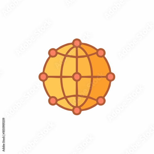 Global Network Connections Digital World Internet Technology Planet Sphere