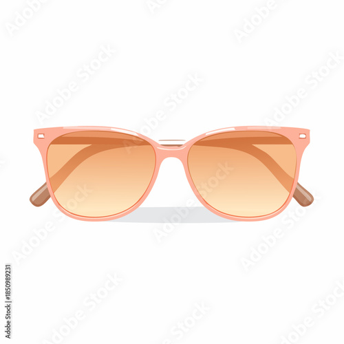 Stylish Peach Tinted Sunglasses with Reflective Lenses for Summer