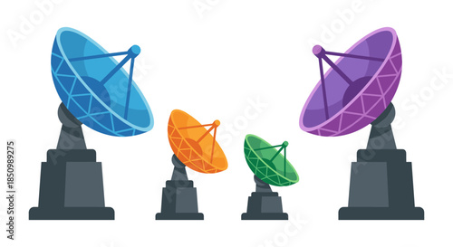 Communication devices sending receiving signals technology vector