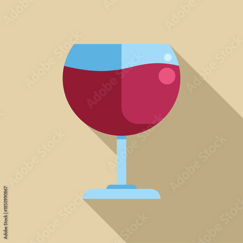 Round glass containing red wine, showcasing its rich color and minimalist design