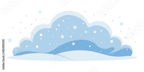 Winter landscape with falling snow, a serene and peaceful scene capturing the essence of a cold, frosty day