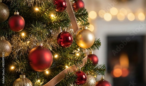 Decorated Christmas Tree With Lights