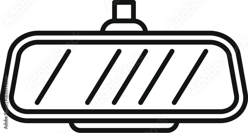 Car rearview mirror enhancing driving safety and visibility on road trips