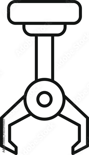 Mechanical claw performing industrial automation tasks, enhancing production and efficiency in modern manufacturing processes
