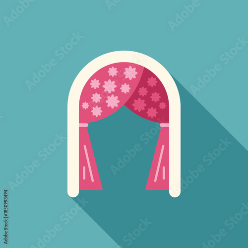 Pink wedding arch with floral decorations, ideal for creating a romantic atmosphere during outdoor wedding ceremonies