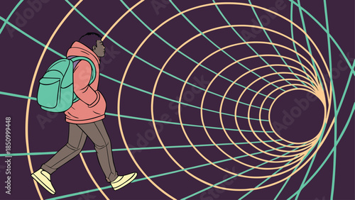 Navigating the Infinite Geometric Tunnel