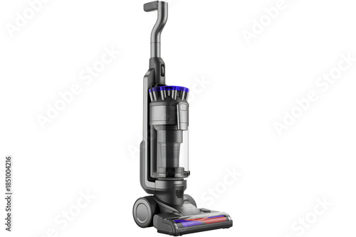 Modern upright vacuum cleaner isolated on transparent background