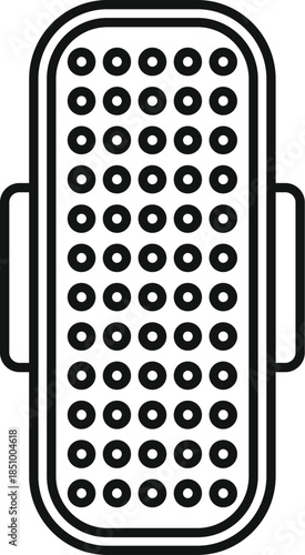 Epilator hair removal device for beauty and skin care, showing an outline vector