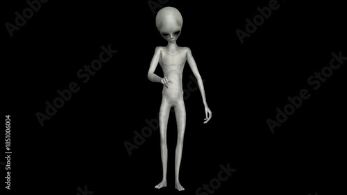 Ultra-Realistic Gray Alien 3D Animation Pack with Advanced Humanoid Gestures, Subtle Motion Psychology, Cinematic Body Language, Precision Movement Loops, Professional-Grade Sci-Fi Character Animation