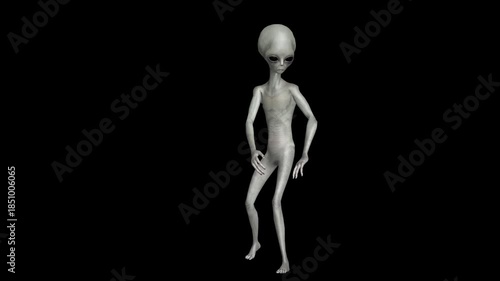 Ultra-Realistic Gray Alien 3D Animation Pack with Advanced Humanoid Gestures, Subtle Motion Psychology, Cinematic Body Language, Precision Movement Loops, Professional-Grade Sci-Fi Character Animation
