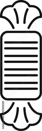 Sweet treat wrapped in paper for confection, dessert, or snack