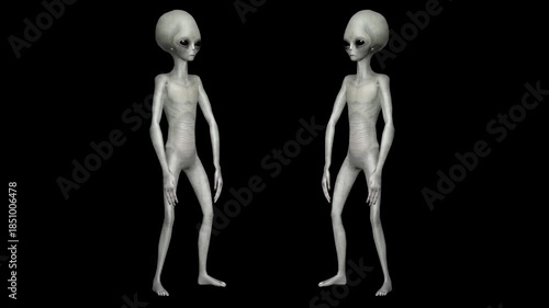 Ultra-Realistic Gray Alien 3D Animation Pack with Advanced Humanoid Gestures, Subtle Motion Psychology, Cinematic Body Language, Precision Movement Loops, Professional-Grade Sci-Fi Character Animation