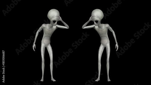 Super-Realistic 3D Gray Alien Motion Collection Featuring Ultra-Detailed Humanoid Extraterrestrial Movements, Scientifically Inspired Anatomy, Cinematic Gesture Language