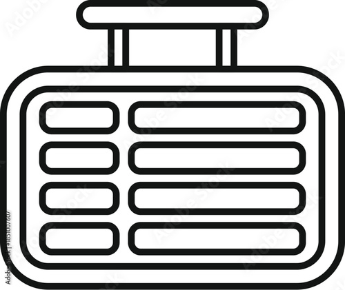 Scoreboard displaying scores and information during a game or match