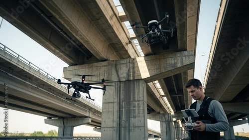 Drones Inspecting Infrastructure - A Modern Approach to Bridge Maintenance.