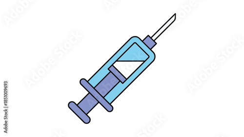 Medical Syringe with Liquid for Injection.