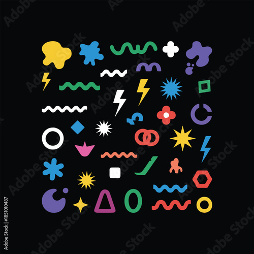 Neon Pop Abstract Asset Kit